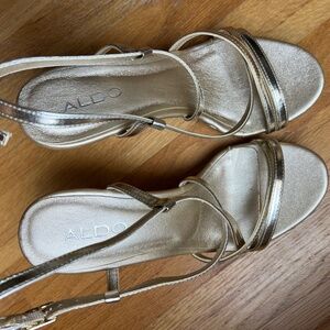 ALDO Strappy Gold Heels Sandals
